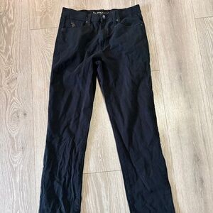 U.S. Polo Assn. Boys Black Pants Size 18 Adjustable Waist Straight L